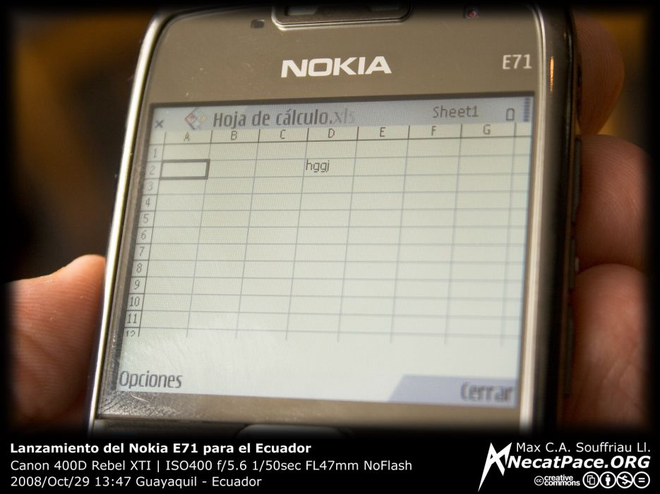 Lanzamiento del Nokia E71 para el Ecuador